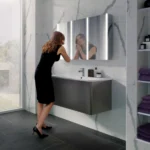 Xenon LED Colour Temperature Changing Mirrored Cabinet - Image 2