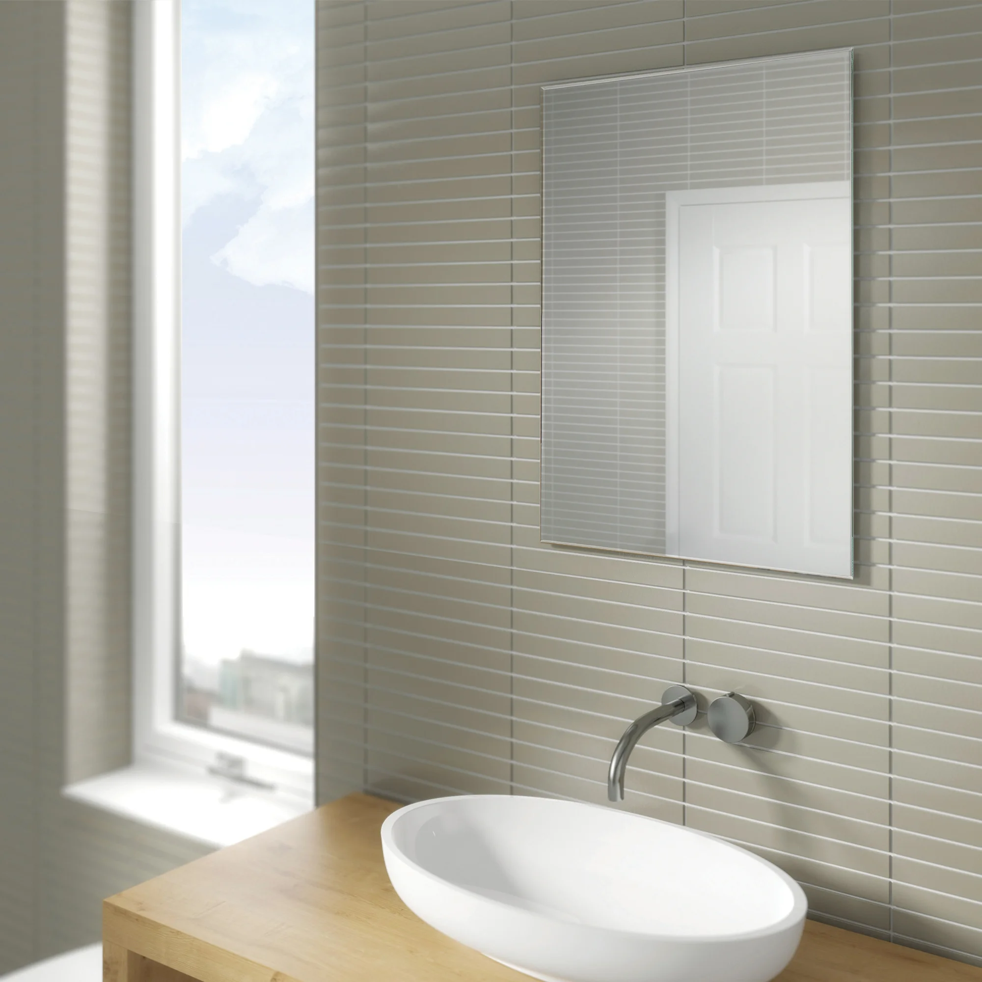 6170150020Joshua20Mirror.webp Joshua Rectangular Bevelled Bathroom Mirror - Image 1