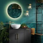 Arcane Illuminated Frame Bathroom Mirror - Brushed Brass - Image 3