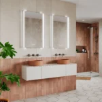 Fold LED Bathroom Mirror with Adjustable Lighting - Image 2
