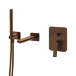 Avante Wall Mounted Bath Shower Mixer - Brushed Bronze
