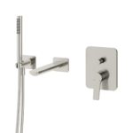 Avante Wall Mounted Bath Shower Mixer - Brushed Nickel