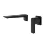 Fuse Wall Mounted Basin Mixer - Matt Black