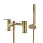 Hanna Deck Mounted Bath Shower Mixer - Brushed Brass
