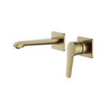 Hanna Wall Mounted Basin Mixer - Brushed Brass
