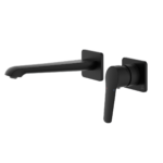 Hanna Wall Mounted Bath Filler - Matt Black