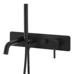 Kyloe Wall Mounted Bath Shower Mixer - Matt Black
