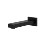 Square Bath Spout - Matt Black