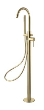 Giro Freestanding Bath Shower Mixer - Brushed Brass