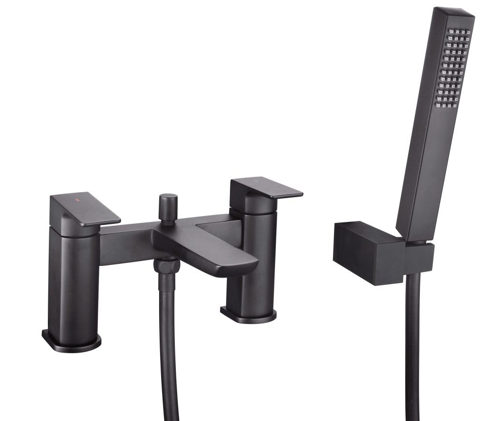 AVHD04MG-scaled-1.jpg Saldo Grey Bath Shower Mixer - Gunmetal - Image 1