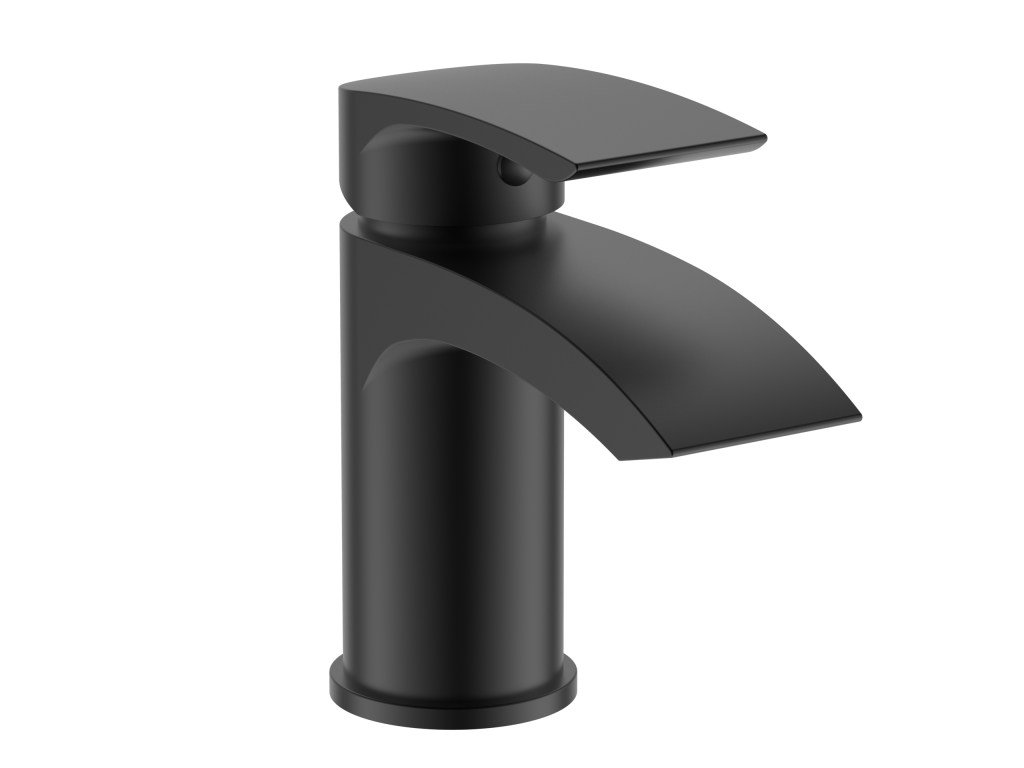 AVSB05K-1.jpg Shade Mini Mono Basin Mixer inc. Waste - Black - Image 1