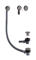 Grey Bath Waste Click Clack - Gunmetal