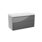 Erla Wall Hung Twin Drawer - 1000mm, Anthracite