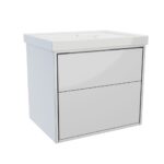 Erla Wall Hung Twin Drawer - 600mm, White