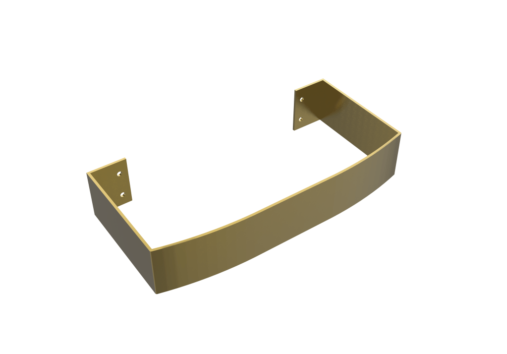 JRAIL280BB.png Jupiter towel rail 280 brush - Brass - Image 1