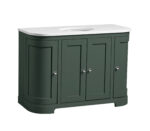 Lansdown Single 1200mm Curved Worktop Unit - Sherwood Green