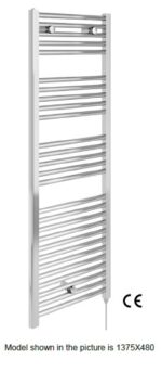 Electric Heated Towel Rail - Chrome, 920 x 480mm