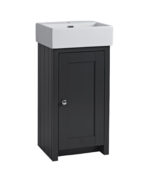 Lansdown Cloakroom Unit - 450mm, Matt Black