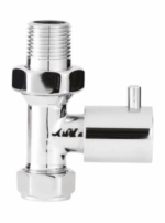 Minimalist Radiator Valve Straight - Chrome
