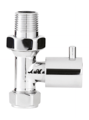 Minimalist Radiator Valve Straight - Chrome