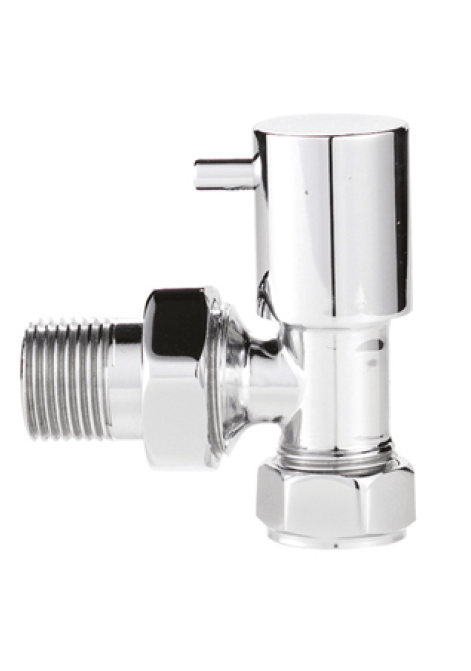 UHT328.png Minimalist Angled Radiator Valve - Chrome - Image 1