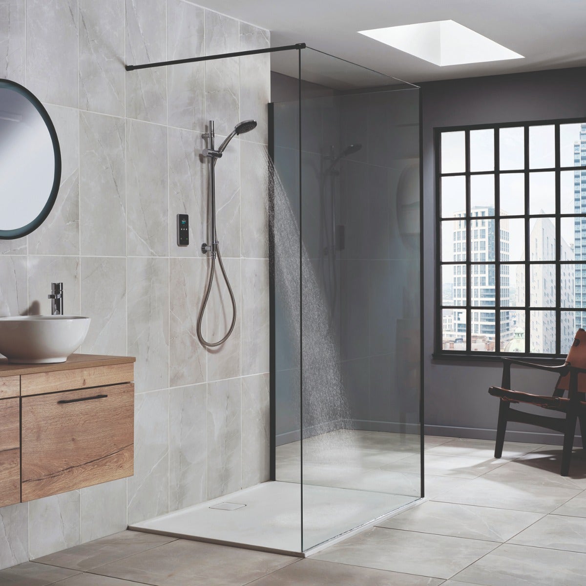 ENVi® Electric Shower With Inline Wall Fed Shower Kit - Image 1