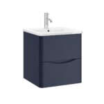 Zola 2 Drawer Wall Unit - 500mm, Deep Blue Matt