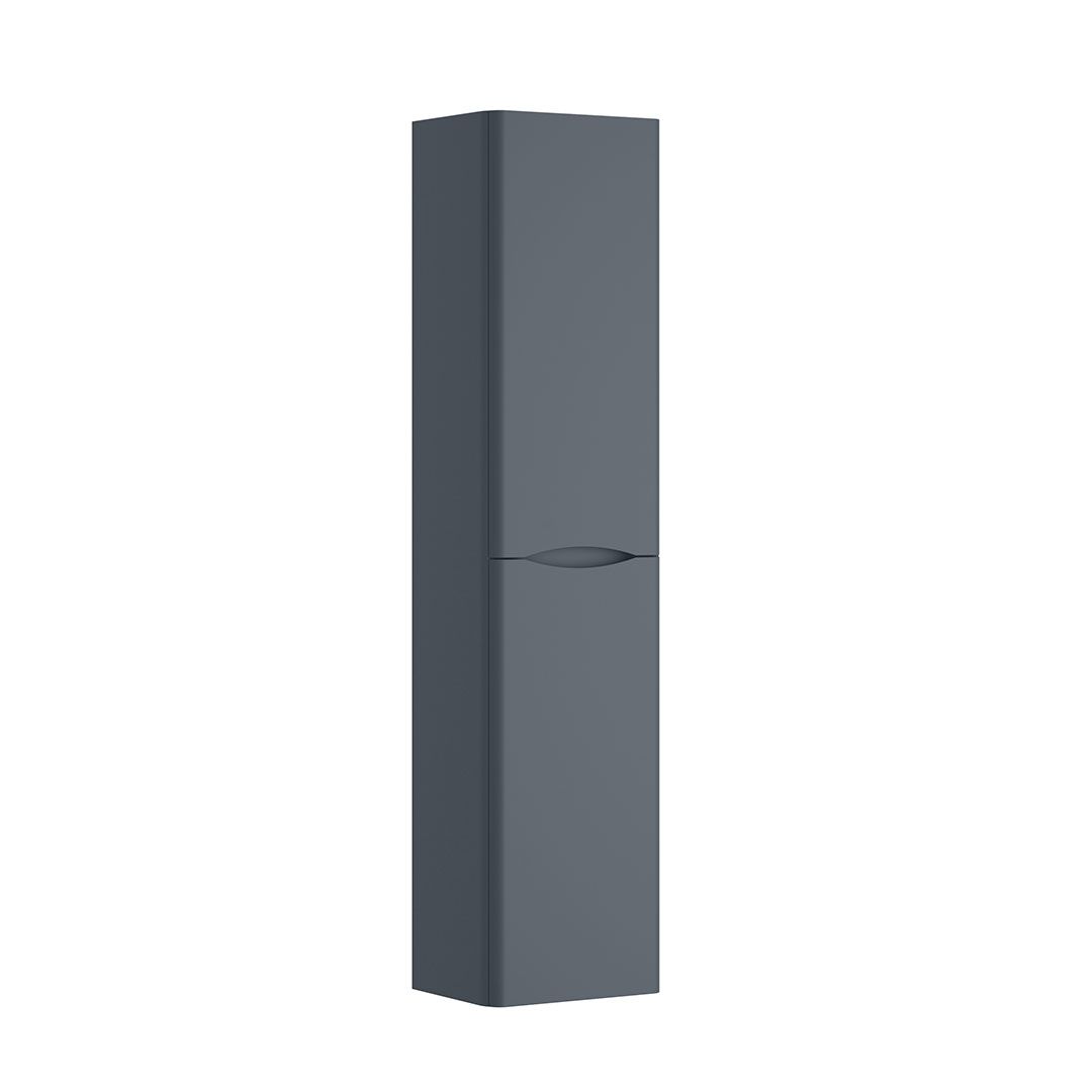 mlzotblg_zola_2_door_wall_hung_tall_boy_lead_grey_matt_co_1-2.jpg Zola 2 Door Wall Mounted Tall Boy - Image 1
