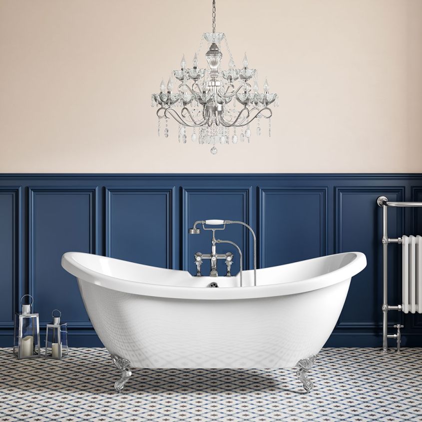 traditional-double-slipper.jpg Traditional Acrylic Double Slipper Bath - 1750 x 720mm - Image 1