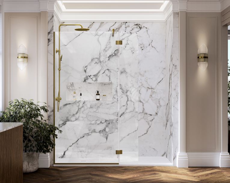 wetroom.jpg i9 Wetroom Shower Screen with 300mm Hinged Flipper Panel - Image 1
