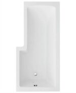 L SHAPE 1700x850mmRight Hand Bath & Panel White with Bath Screen Chrome