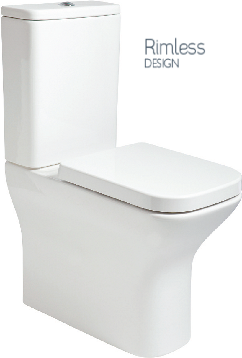 SOPHIA Rimless Comfort Height Fully Shrouded Close Coupled WC & Gamma Soft Close Seat SOPHIA Rimless Comfort Height Fully Shrouded Close Coupled WC & Gamma Soft Close Seat - Image 1