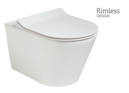 REFLECTIONS Rimless Wall Hung WC & Sequence Slim Soft Close Seat