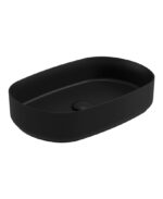 AVANTI Oval 55cm Countertop Basin & Waste - Carbon Black