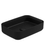 AVANTI Rectangle 50cm Countertop Basin & Waste - Carbon Black