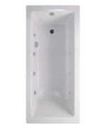 PACIFIC ENDURA Single Ended 8 Chrome Jet Whirlpool Bath White