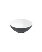 SKAL Round 40cm Countertop Basin White-Midnight Grey & Waste