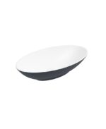 SKAL Oval 60cm Countertop Basin White-Night Sky Blue & Waste