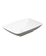 SKAL Rectangle 60cm Countertop Basin White-Khaki & Waste