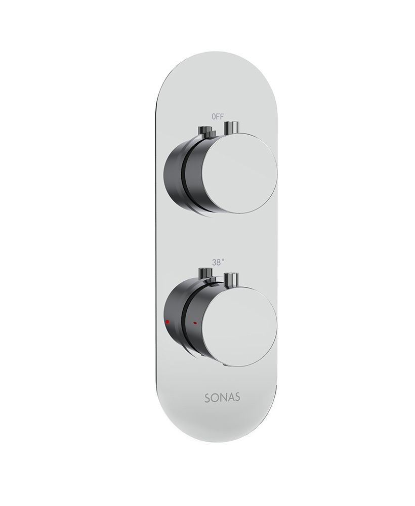 ALITA Round Dual Control Dual Outlet Shower Valve Chrome ALITA Round Dual Control Dual Outlet Shower Valve Chrome - Image 1