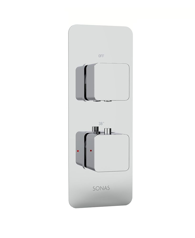 ALITA Soft Square Dual Control Dual Outlet Shower Valve Chrome ALITA Soft Square Dual Control Dual Outlet Shower Valve Chrome - Image 1