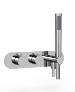 ALITA Round Dual Outlet Horizontal Valve Chrome