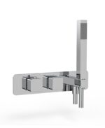 ALITA Soft Square Dual Outlet Horizontal Valve Chrome