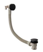 SONAS Round Bath Filler & Waste Matt Black