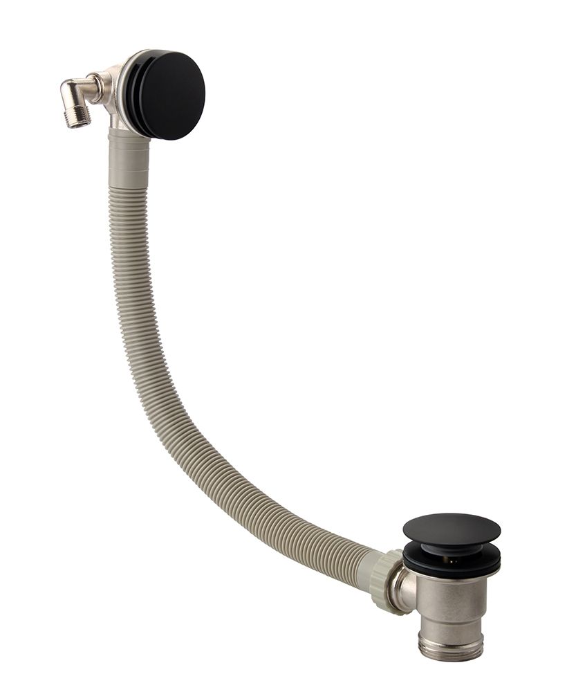 SONAS Round Bath Filler & Waste Matt Black SONAS Round Bath Filler & Waste Matt Black - Image 1