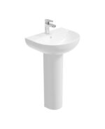 HORIZON Round 1TH Wash Basin & Full Pedestal - 50cm