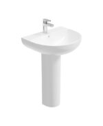HORIZON Round 1TH Wash Basin & Full Pedestal - 55cm