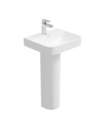 HORIZON Square 1TH Wash Basin & Full Pedestal - 45cm