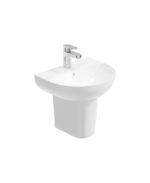 HORIZON Round 1TH Wash Basin & Semi Pedestal