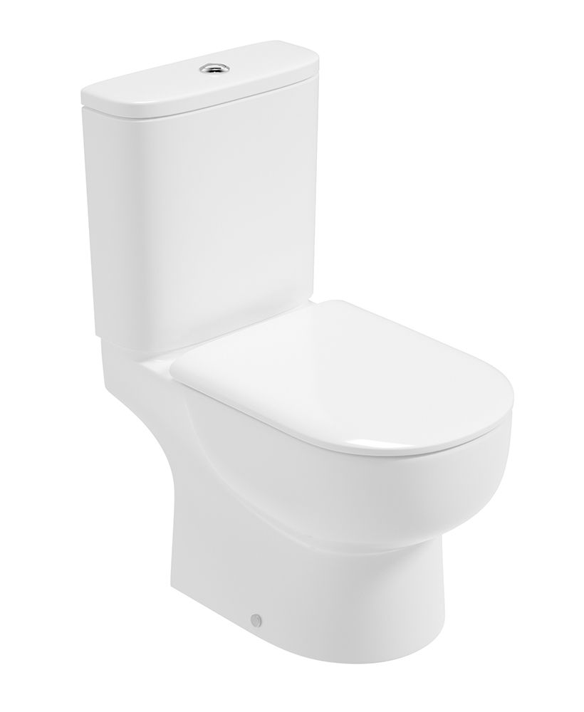VIA Open Back Closed Coupled Rimless WC & Alpha Soft Close Seat VIA Open Back Closed Coupled Rimless WC & Alpha Soft Close Seat - Image 1